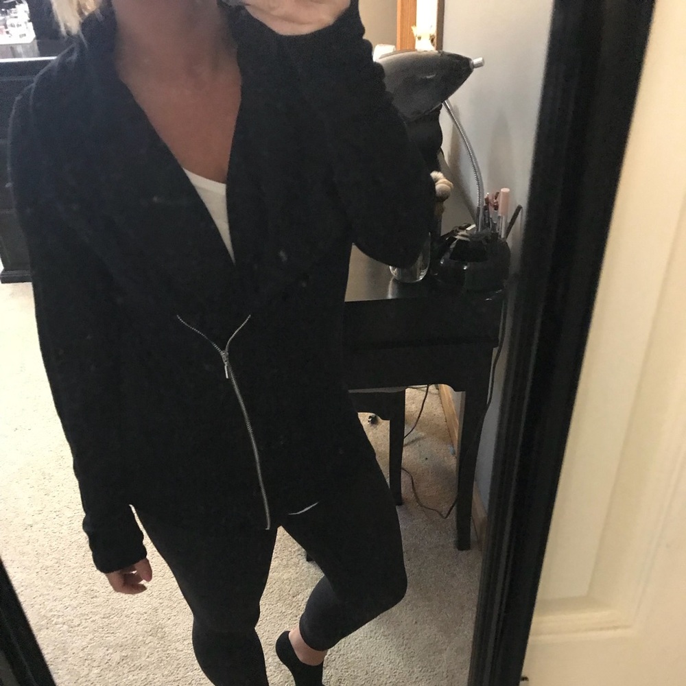 Black zip up cardigan